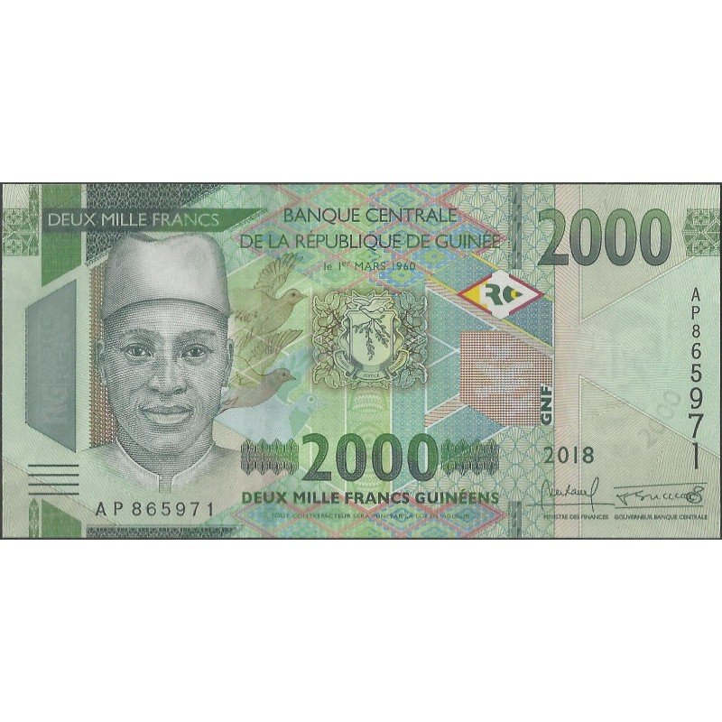 Guinea 2.000 Francs 2018 P48Aa