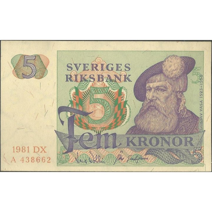 Suecia 5 Kronor 1981 P51d
