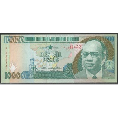 Guinea Bisseau, 10.000 Pesos 1 Mar 1993 P15b