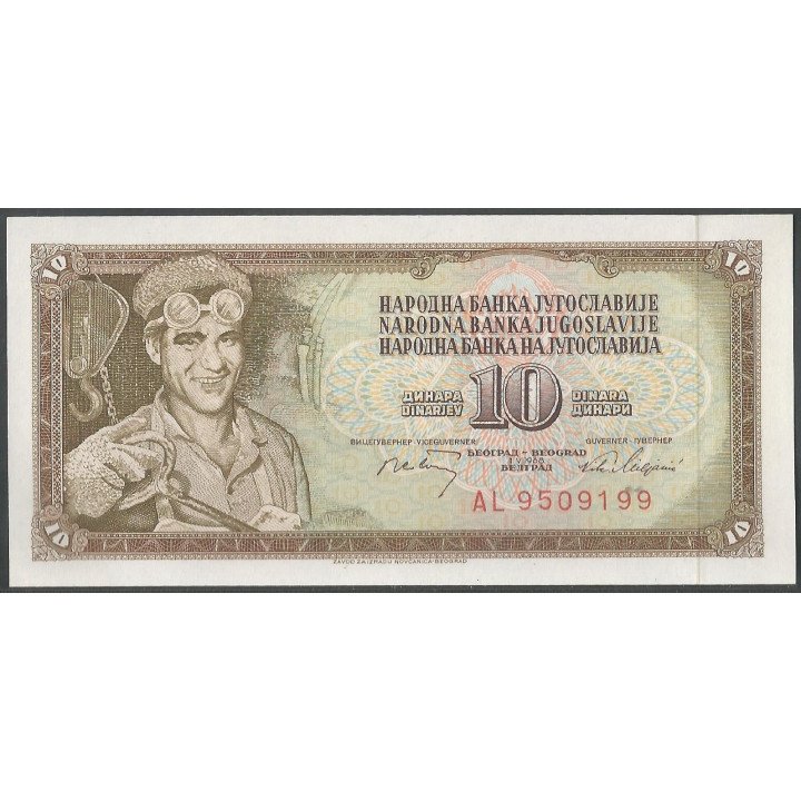 Yugoeslavia 10 Dinara 1 MAY 1968 P82a