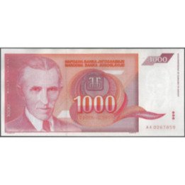 Yugoeslavia 1.000 Dinara 1992 P114