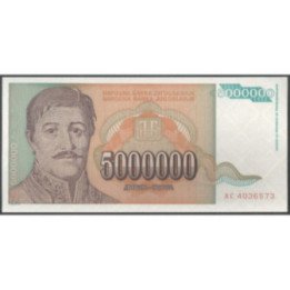 Yugoeslavia 5.000.000 Dinara 1993 P132