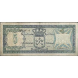 Antillas Holandesas 5 Gulden 28 Ago 1967 P8a