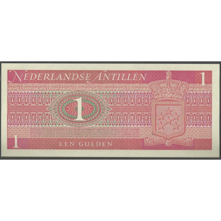 Antillas Holandesas 1 Gulden 8 Sep 1970 P20a reverso