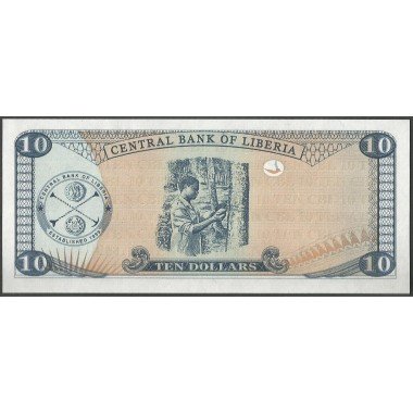 Liberia, 10 Dollars 2009 P27e