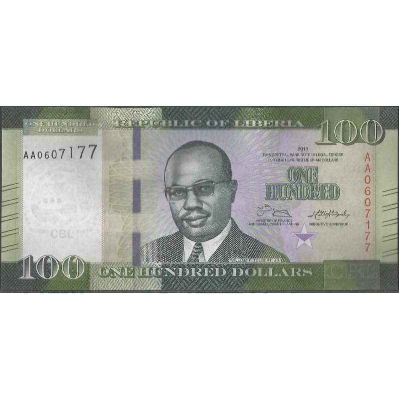 Liberia, 100 Dollars 2016 P35a