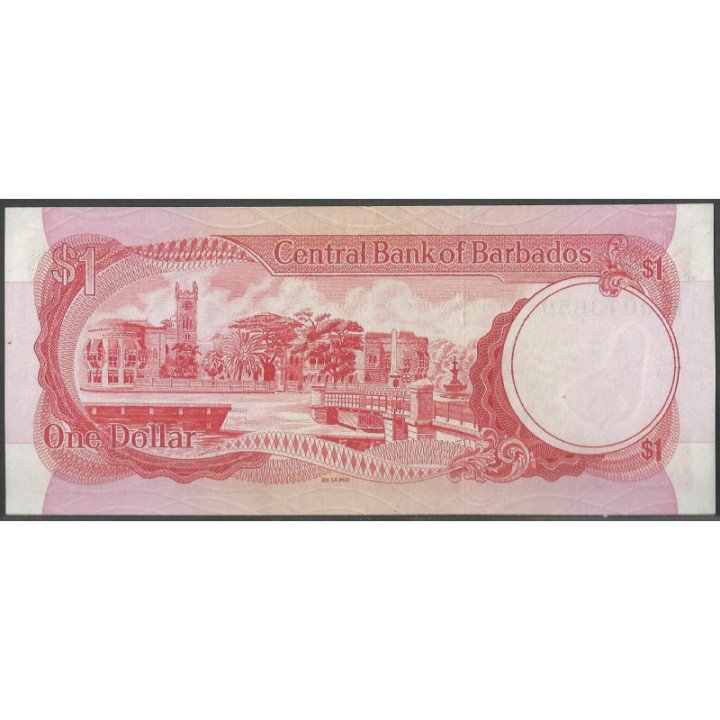 Barbados 1 Dollar ND1973 P29a reverso