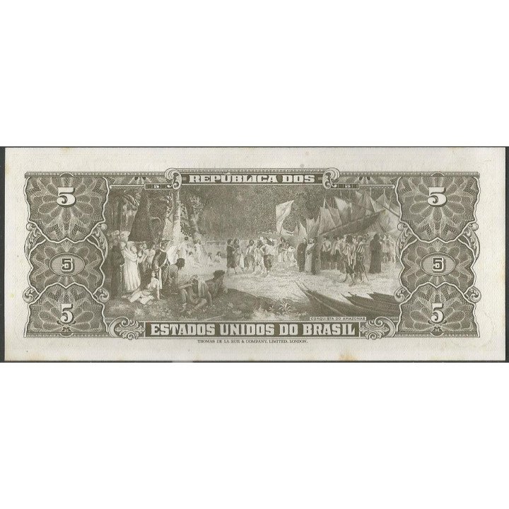 Brasil 5 Cruzeiros ND1963 P176b reverso