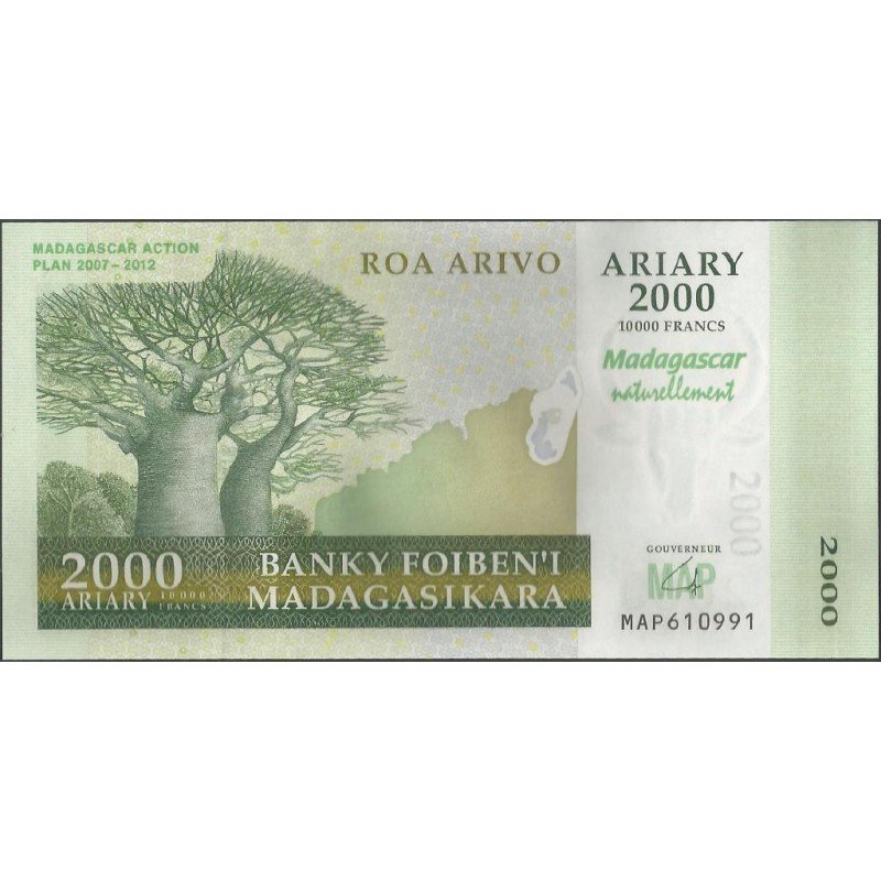 Madagascar, 2.000 Ariary 2007 P93a