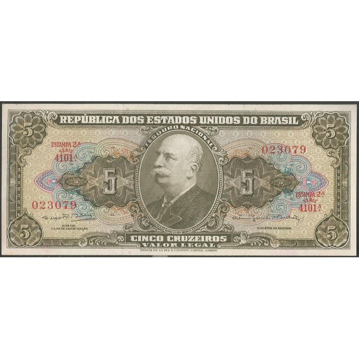 Brasil 5 Cruzeiros ND1964 Firma 14 P176d