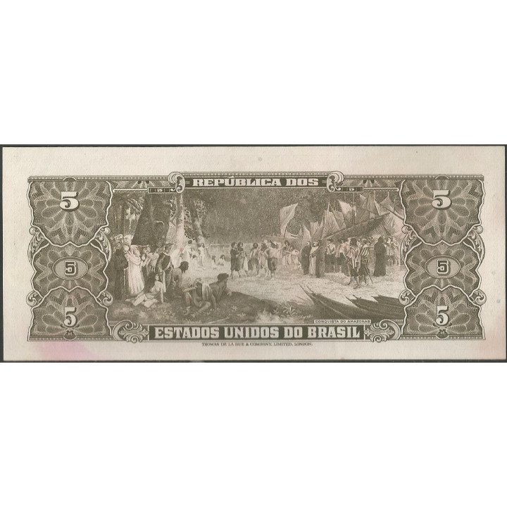 Brasil 5 Cruzeiros ND1964 Firma 14 P176d reverso