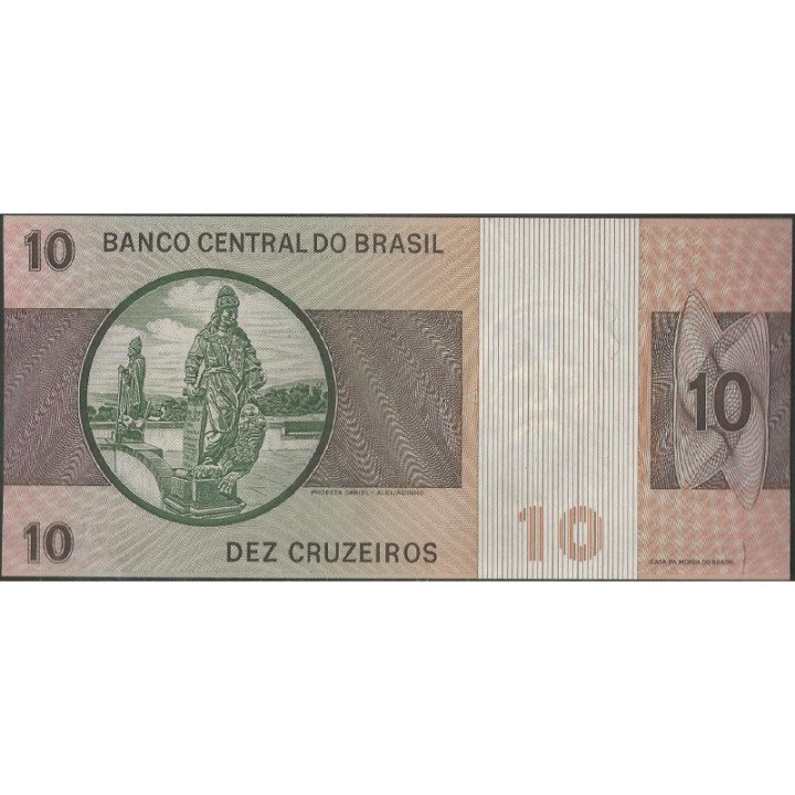 Brasil 10 Cruzeiros ND1970 P193a reverso