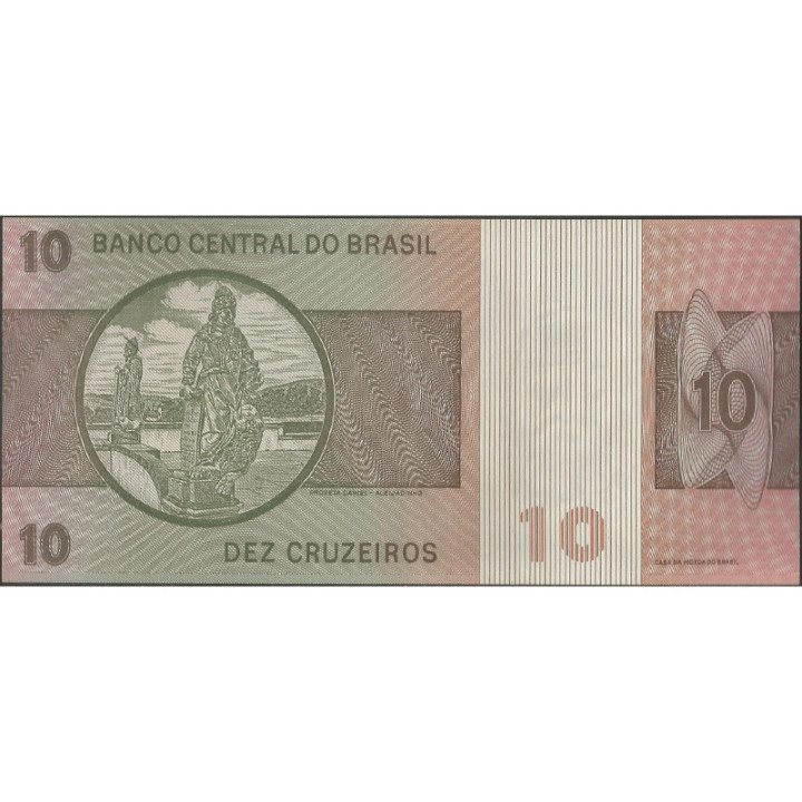 Brasil 10 Cruzeiros ND1974 P193b reverso