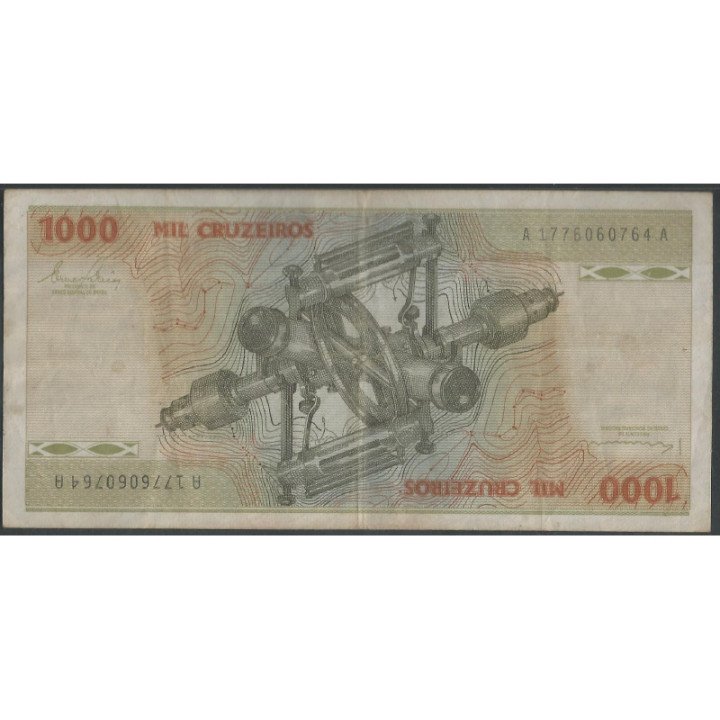 Brasil 1.000 Cruzeiros ND1979-80 P197b reverso