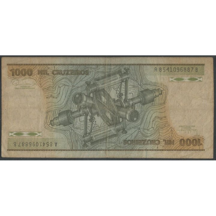 Brasil 1.000 Cruzeiros ND1984 P201b reverso