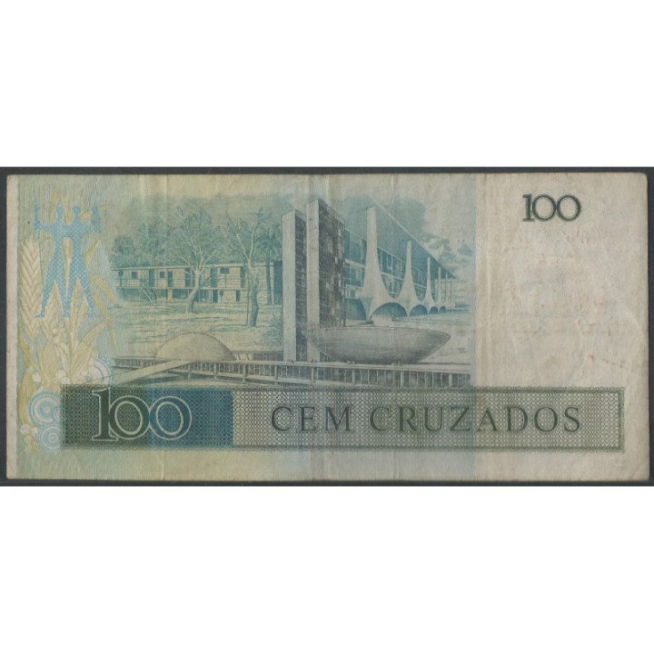 Brasil 100 Cruzados ND1986 P211a reverso