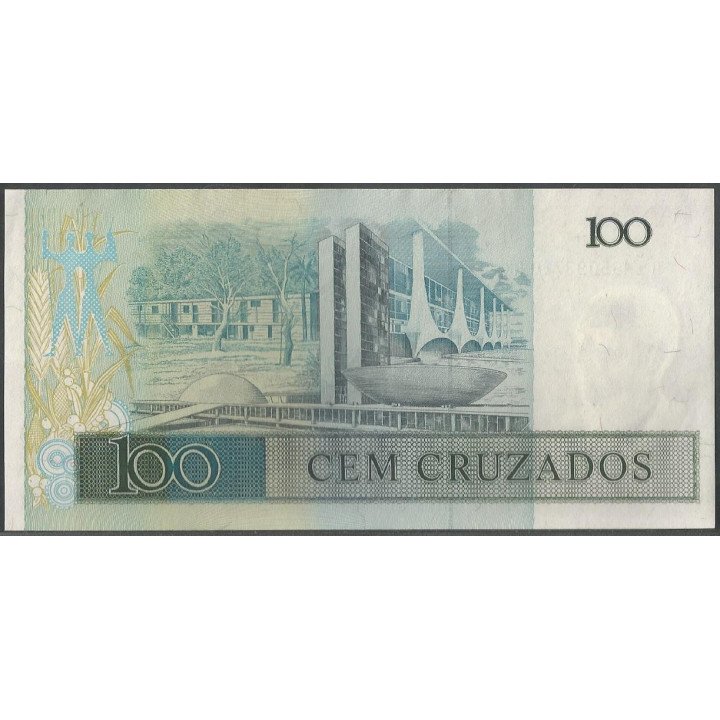 Brasil 100 Cruzados ND1987 P211b reverso