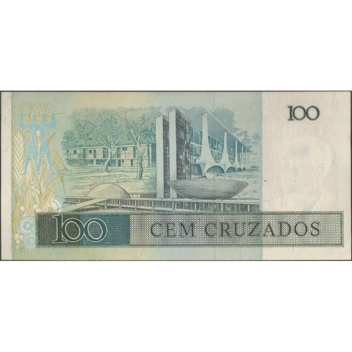 Brasil 100 Cruzados ND1987 P211c reverso