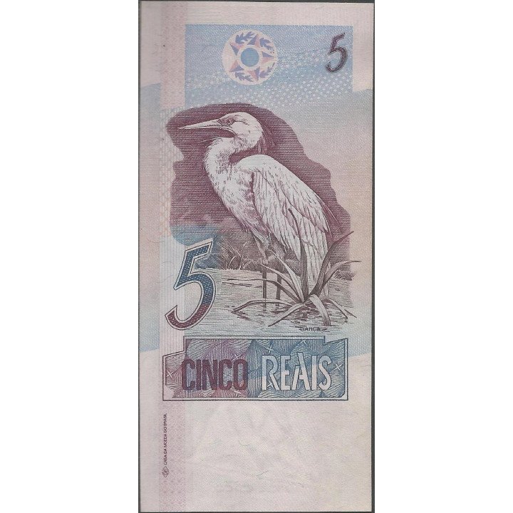 Brasil 5 Reales ND1997- Firma 43 P244Ak reverso