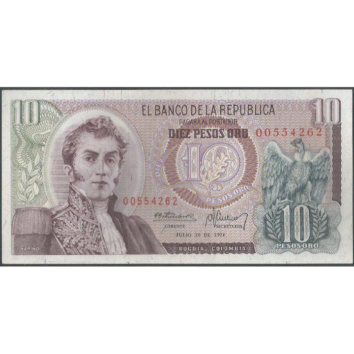 Billete de 10 Pesos 12 Oct 1970 BGW188