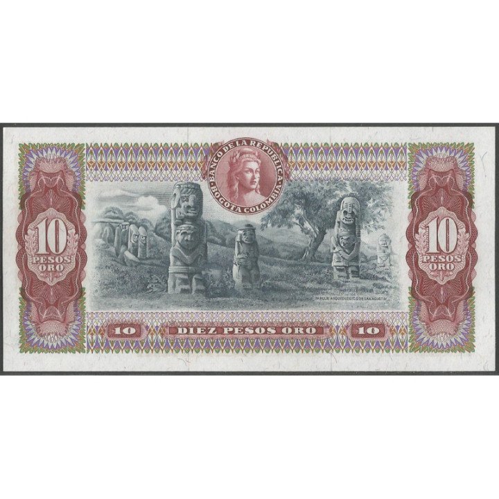 Billete de 10 Pesos 1 Ene 1973 BGW190 reverso