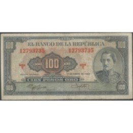 Billete de 100 Pesos 1 Ene 1960 BGW294