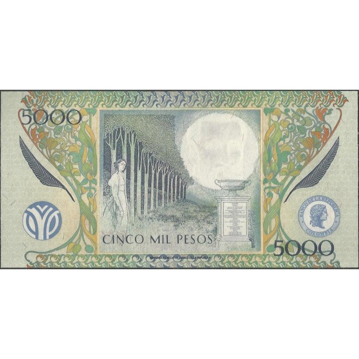 Billete de 5.000 Pesos 21 Ago 2009 BGW542 reverso
