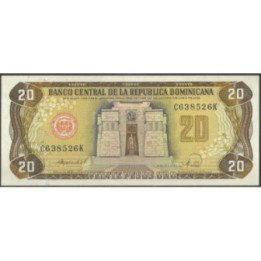 Rep. Dominicana 20 Pesos 1988 P120c