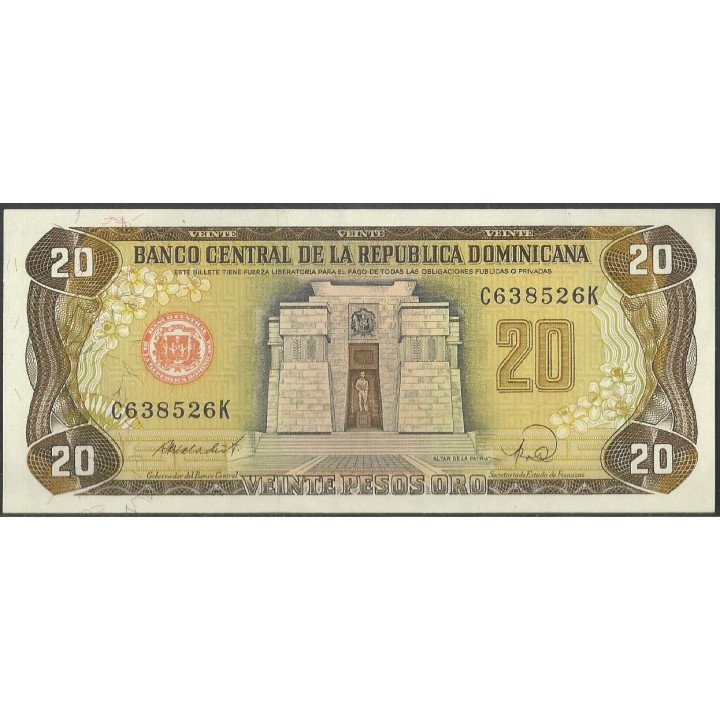 Rep. Dominicana 20 Pesos 1988 P120c