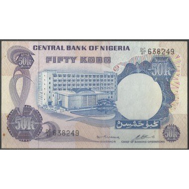 Nigeria, 50 Kobo ND1973-78 Firma 2 P14b