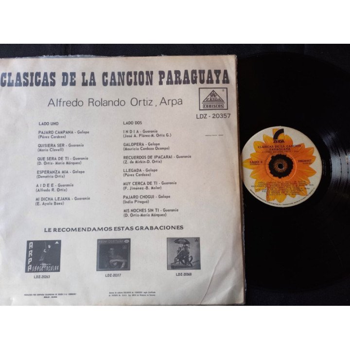Alfredo Rolando Ortiz Clasicas de la cancion Paraguaya - Colombia reverso