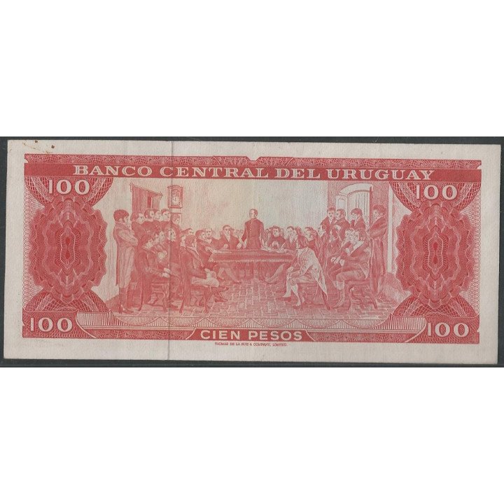 Uruguay 100 Pesos ND1967 P47a8 reverso