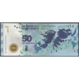 Argentina 50 Pesos 2015 Serie A P362a