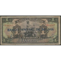 Bolivia 1 Boliviano ND1929 Serie W1 P112