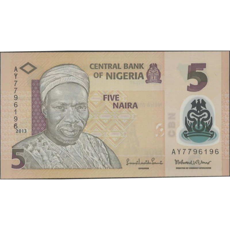 Nigeria, 5 Naira 2013 P38d