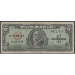 Cuba 5 Pesos 1960 P92a