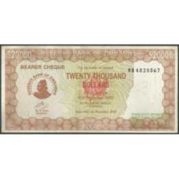 Zimbabwe 20.000 Dollars 1 Dic 2003 P23f