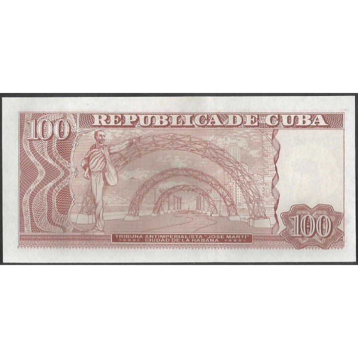 Cuba 100 Pesos 2004 P129a reverso
