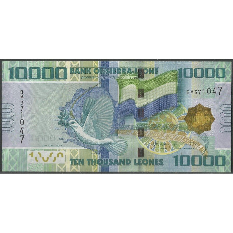 Sierra Leona, 10.000 Leones 27 Abr 2010 P33a
