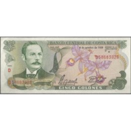 Costa Rica 5 Colones 4 Oct 1989 P236d