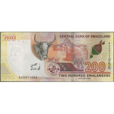Swaziland, 200 Emalageni 6 Sep 2017 P43