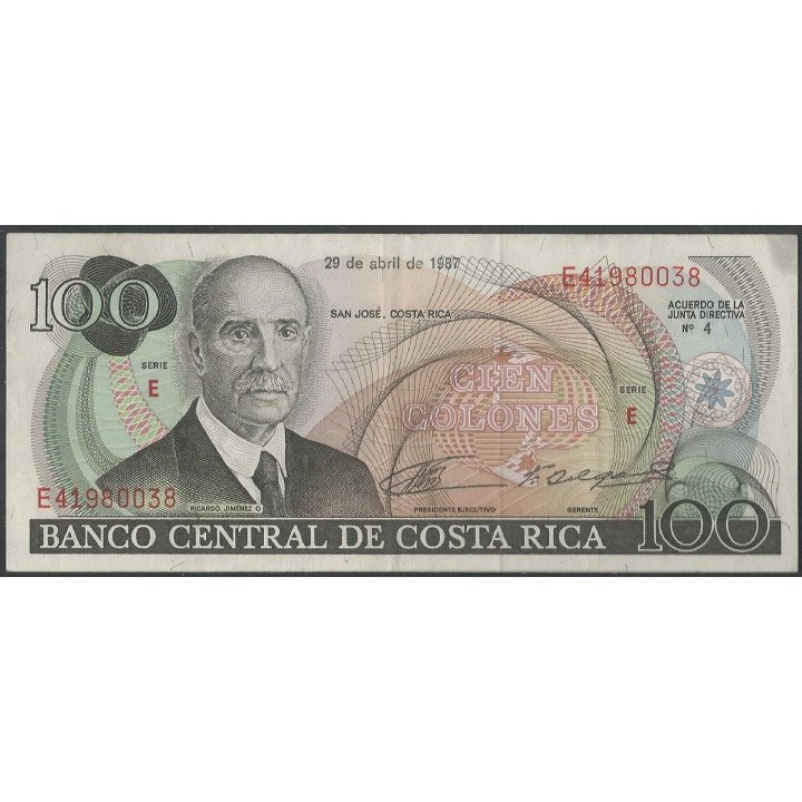 Costa Rica 100 Colones 29 Abr 1987 P248b