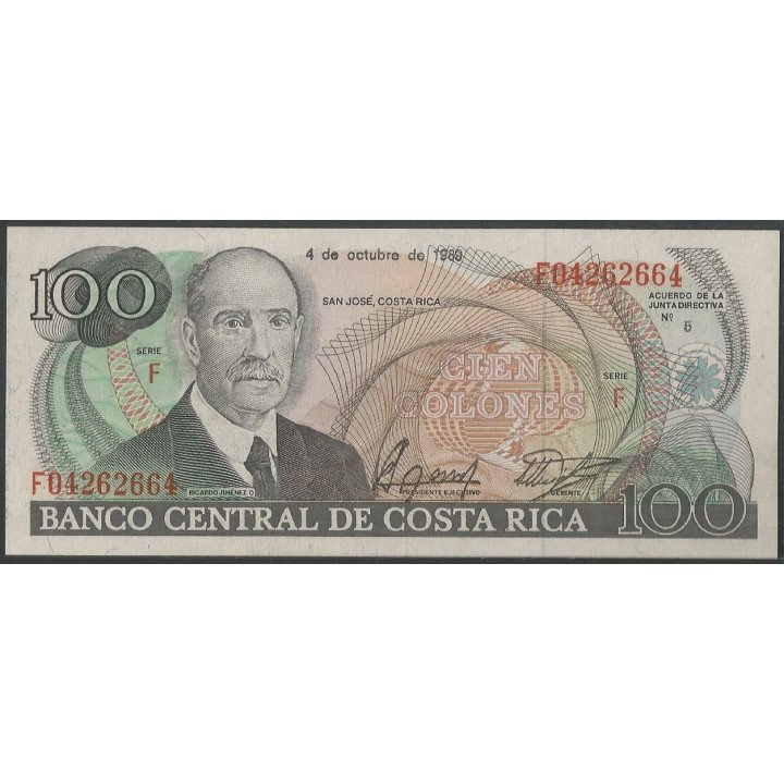 Costa Rica 100 Colones 4 Oct 1989 P254a