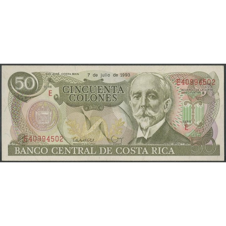 Costa Rica 50 Colones 7 Jul 1993 P257a