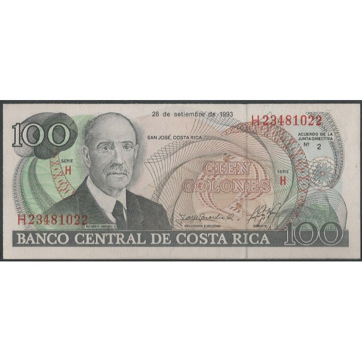 Costa Rica 100 Colones 28 Sep 1993 P261a
