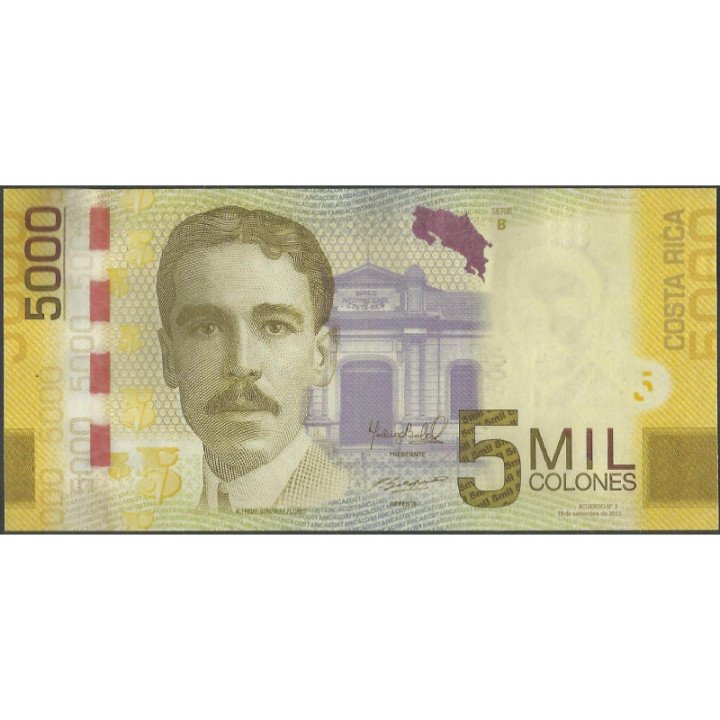 Costa Rica 5.000 Colones 19 Sep 2012 P276b