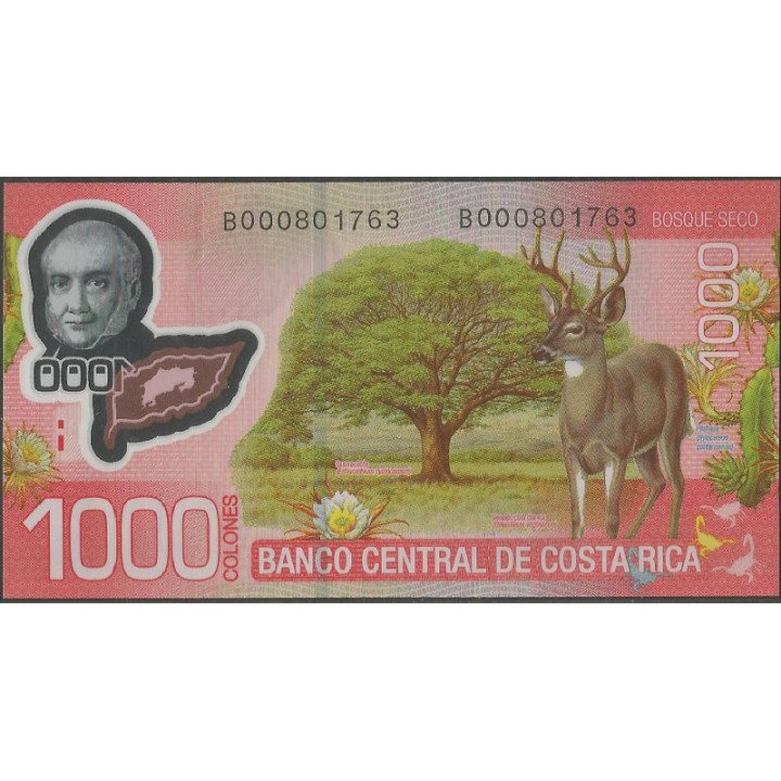 Costa Rica 1.000 Colones 11 Sep 2013 P274b reverso