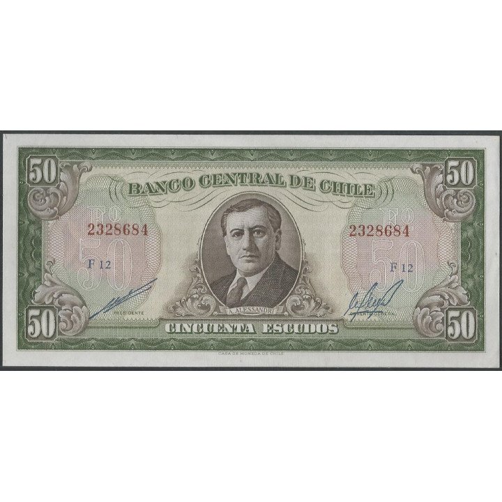 Chile 50 Escudos ND1962-75 P140b