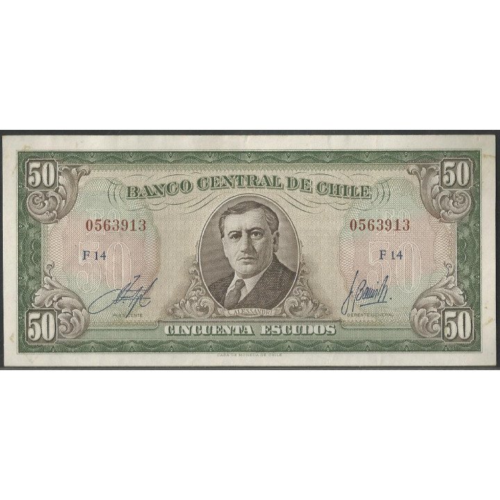 Chile 50 Escudos ND1962-75 P140b