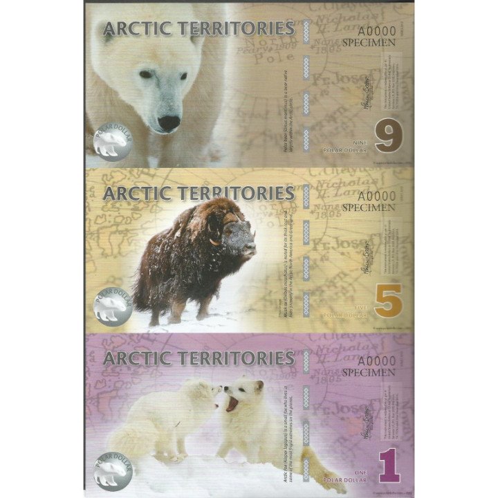 Artico 1 - 5 - 9 Dollars 2012 Specimen